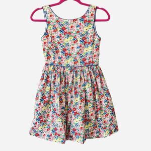 Polo Ralph Lauren Dress Girls Size 12 Cotton Wrap Crossover Back Button Floral